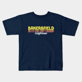 Retro Bakersfield California Kids T-Shirt